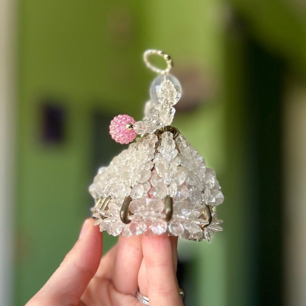 VTG Sparkly Glass Dainty Faith Based Angel Accent Decor Figurine - Picture 2 of 9